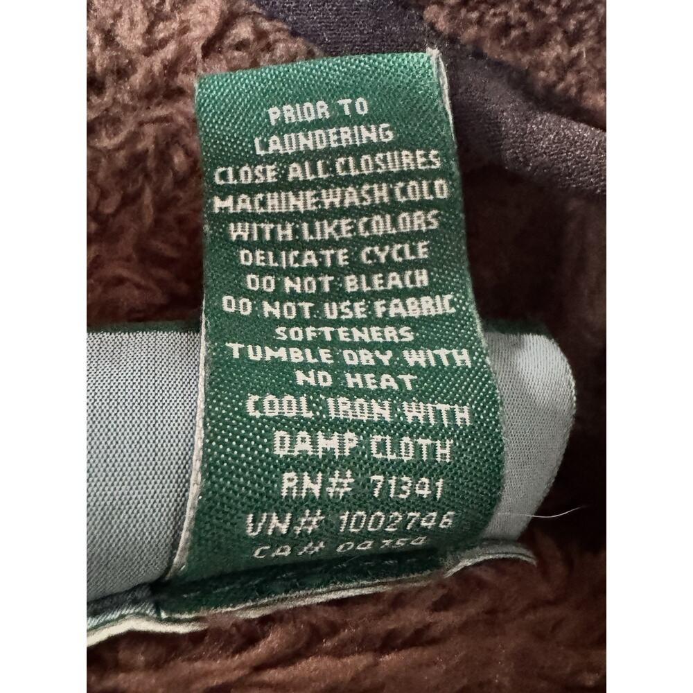 L.L. Bean Baby Hi Pile Fleece Bunting 12-18M Cozy Brown Bear Hood Zip Snowsuit - Picture 6 of 7